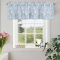 thumbnail image 3 of Valances for Windows Easter Rabbits Carrots on Blue Rod Pocket Short Curtain for Bathroom Living Room Bedroom Pink Love Heart Gift Boxes 1 Panel 42x12in, 3 of 9