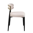 thumbnail image 4 of ACME Jaramillo Metal & Fabric Upholstered Side Chair in Beige & Black (Set of 2), 4 of 9