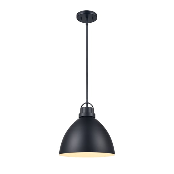 Elk Home 12-Inch Wide Somerville Pendant, Transitional, Matte Black