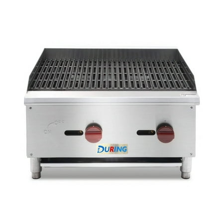 DURING D-CB-24S 24" Gas Countertop Radiant Charbroiler - 2 Burner, 60,000 BTU