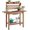 Brown, variant on Potting Bench Table Outdoor Garden Potting Table Wooden Workstation w/Sliding Tabletop Removable Sink w/Storage Shelf Flower Pot Bench Mobile Garden Potting Bench Gray