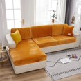 thumbnail image 4 of 2024 Soft Velvet Sofa Seat Cushion Cover - Stretch Non-Slip Sofa Cover Couch Cushion Covers for Sectional Sofa L Shape  Sofa Cushion Slipcover Furniture Protection (Grey  Large Single Sea, 4 of 13