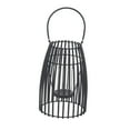 thumbnail image 6 of DecMode Black Metal Decorative Candle Lantern with Handle, 6 of 7