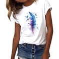 thumbnail image 6 of Guluxicc Womens Graphic T Shirts Crew Neck Casual Classic Comfy Trendy T Shirts for Women, 6 of 7