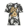 thumbnail image 3 of No Boundaries Juniors Tie Dye Boyfriend T-Shirt, 3 of 5