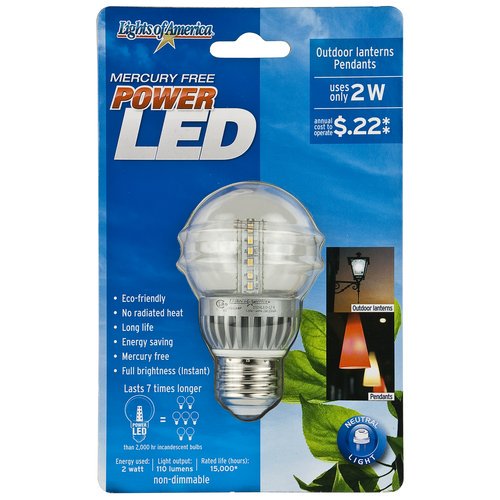 Lights of LED Globe Bulb, 3W - Walmart.com