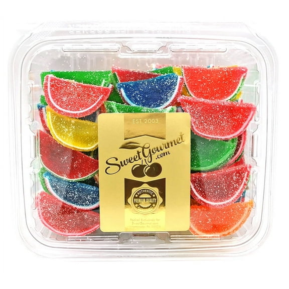 Boston Assorted Fruit Slices - Candy Fruit Jelly Slices unwrapped bulk 2.5 pounds box