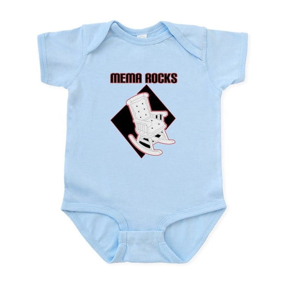 CafePress - Mema Rocks Infant Bodysuit - Baby Light Bodysuit, Size Newborn - 24 Months