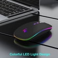 thumbnail image 2 of Ratón inalámbrico HOTLIFE LED recargable Bluetooth 2.4G negro, 2 of 8