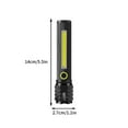 thumbnail image 2 of Rechargeable Flashlights,High Lumens Zoom Flashlight,Super Bright Led Flashlight,Powerful Waterproof Handheld Flashlights with Zoomable,Output Funtion & 24h Long Life for Emergencies Camping, 2 of 9