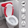thumbnail image 4 of HELLHERO Snowman Candy Cane Pack of 2 Toilet Seat Lid Cover Set Universal Elastic Fabric, Stretch, Bathroom, 4 of 8