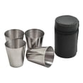 thumbnail image 1 of 4x Petits Verres en Acier Inoxydable avec Rangement, 1 of 3