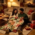 thumbnail image 4 of Fmbmuo Christmas Wreath Printed Throw Blanket , Gift Soft Cozy Warm Decorative , For Sofa Couch Bed Home Holiday Decoration, 4 of 7