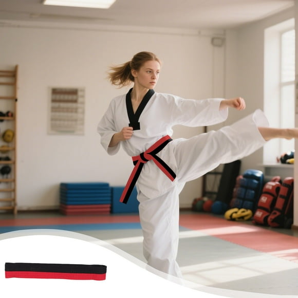 RKSTN Cotton Strap Karate Taekwondo Dojo Judo Belt Double Needle Eight Thread Handmade Baotou Double Layer Cottons Felts Inner Core Belt
