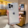 thumbnail image 1 of Carcasa transparente de alta calidad para iPhone 15, carcasa para teléfono móvil X/XS, carcasa blanda transparente con botón galvanizado Apple 11 13, 1 of 5