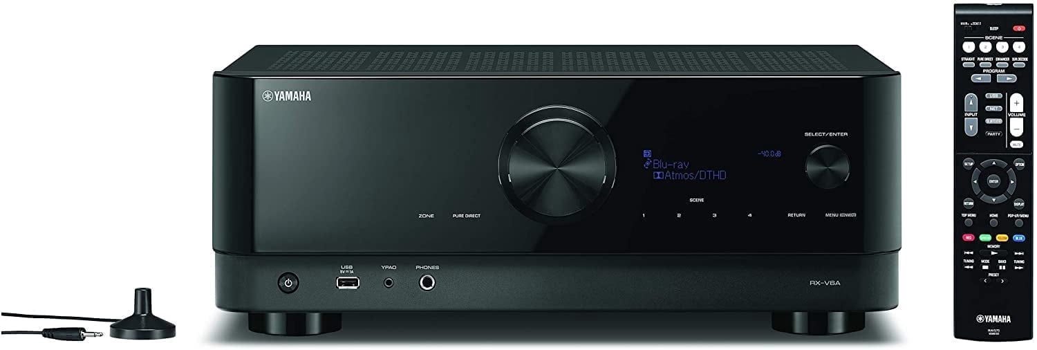 Restored Yamaha RX-V6A 7.2-Channel AV Receiver with 8K HDMI 8K HDMI, Wi-Fi, Bluetooth, Apple AirPlay 2 and MusicCast Refurbished