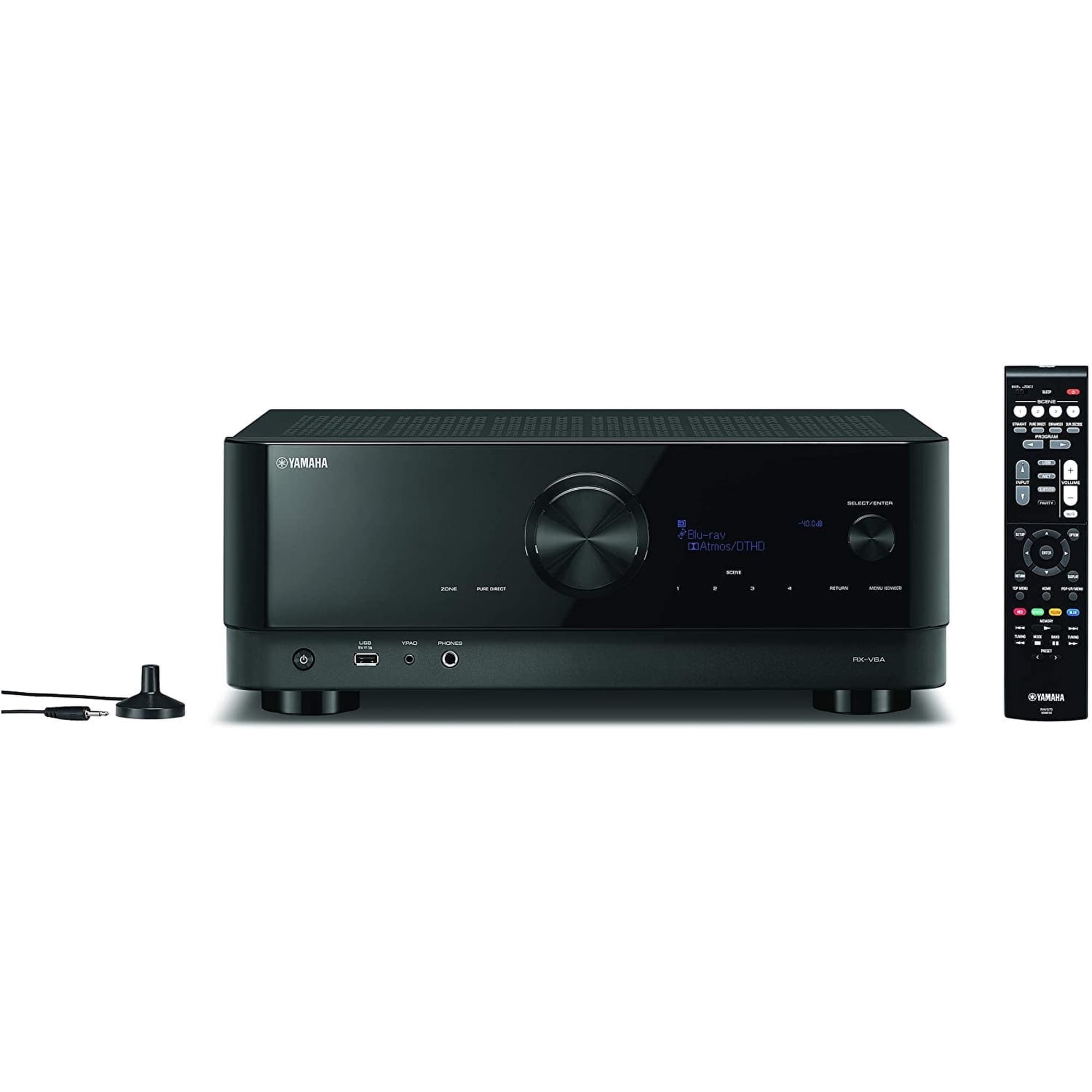Yamaha RX-V6A 7.2-Channel AV Receiver with 8K HDMI, Wi-Fi, Bluetooth, Apple AirPlay 2 and MusicCast, 1 Each