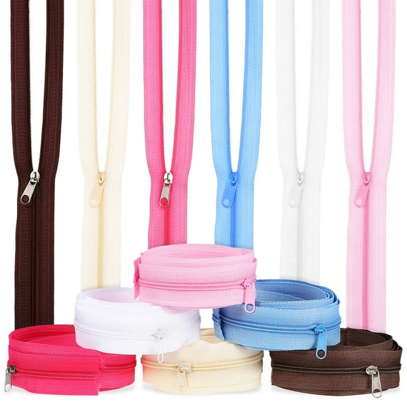 WHAMVOX  12 Pcs Nylon Zipper Waterproof Zips Garment Clothes Zippers