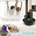 thumbnail image 4 of SereneLife 4-Tier Desktop Electric Water Fountain Decor w/ LED - Indoor Outdoor Portable Tabletop Decorative Zen Meditation Waterfall Kit Includes Submersible Pump & 12V Power Adapter, 4 of 4