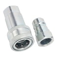 thumbnail image 1 of Hydraulic Quick Coupler, Easy To Install Hardened Steel High Durability Hydraulic Coupler 24GPM 3600PSI  for Construction Logging, 1 of 7
