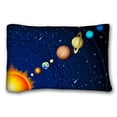 thumbnail image 1 of RYLABLUE Solar System Background Comfortable & Pillowcase/Pillow Slip/Cushion Case/Pillow Cover Size 20x30 Inches Two Sided Print, 1 of 1
