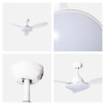 thumbnail image 5 of Ventilador de techo 48, 3 aspas, luz LED, control remoto, acabado blanco mate, 6 velocidades, 5 of 5