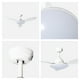 thumbnail image 5 of Ventilador de techo 48, 3 aspas, luz LED, control remoto, acabado blanco mate, 6 velocidades, 5 of 5