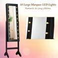 thumbnail image 6 of Costway Mirrored Jewelry Cabinet Organizer w/18 LED lights Black, 6 of 11