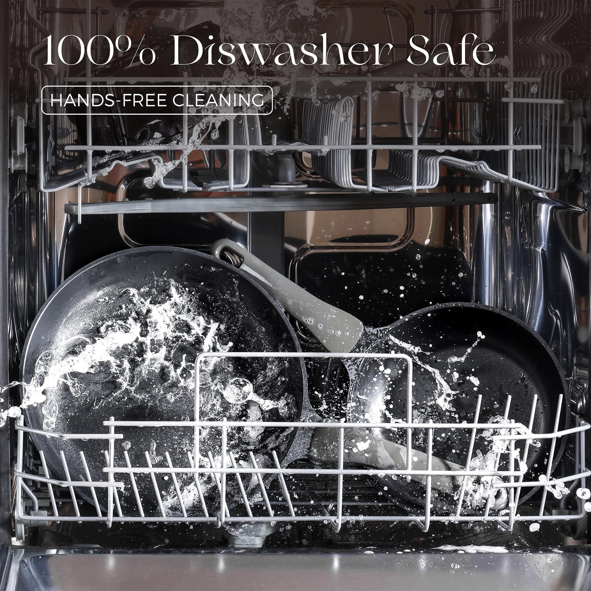 PRICUSIS 21-Piece Nonstick Pots and Pans Set, Induction Compatible, Stay-Cool Handle, Fully Coated, Dishwasher-Safe, Warp Resistant, Black Sesame