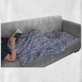 thumbnail image 5 of Oriental Soft Flannel Fleece Throw Blanket, Bohemian Persian Paisley Leaves Floral Folk Design, Cozy Plush for Indoor and Outdoor Use, 50" x 60", Blue Pink, by Ambesonne, 5 of 5