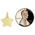 thumbnail image 5 of 14k Yellow Gold, Small Concave Polished Star Pendant Charm 13mm with 16" Dainty Neck Chain, 5 of 8