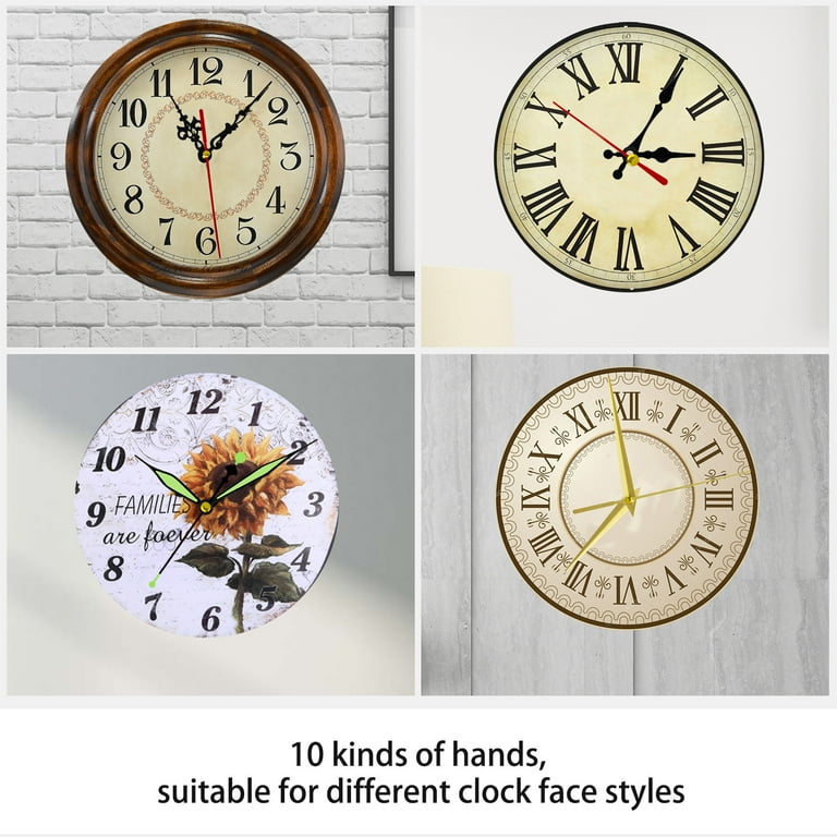 TSV Wall Quartz Clock Movement Gold Hands Silence Quartz Clock Movement Mechanism Shaft Replacement Clock Kits Wall Clock Movements Mechanism Parts for Repairing Replacing or DIY Clock Walmart