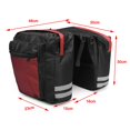 thumbnail image 3 of Double Pannier Water-Resistant Side Bags Large Compartments Quick Release for Cargo Rear Rack Saddle Bag Pannier Rack Bike Bag - Red, 3 of 9