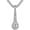 Silver no chain, variant on Men Stainless Steel Classic Hip Hop Rock Crystal Micro-Pave Iced Out CZ Inlay Music Microphone Pendant Necklace