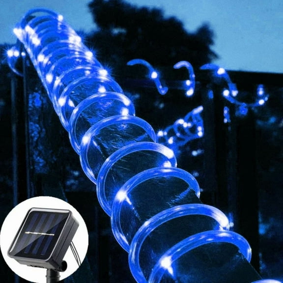 8 Modes Solar Rope Hose Lights LED String Lights for Garden Outdoor Street Wedding Christmas Patio Porch Pool Tree Decoration