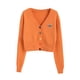 thumbnail image 1 of Camisa de punto para mujer, suelta, retro, de manga larga, con botones, suéter, abrigo de otoño, naranja Eigraketly AP001150-06B, 1 of 7