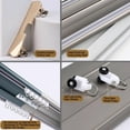 thumbnail image 3 of Rideau en Aluminium Conjointe Double Rail Rails de Rideau Rail de Plafond Monté Rideau Robuste Double Rails Séparateurs de Pièce Système de Rails de Rideau Coulissant pour Rideaux Lourds (Or, 9.8 Pieds), 3 of 7