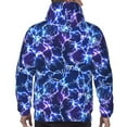 thumbnail image 7 of Sikiie Blue Lightning1 Men's Hoodie, Essentials Hoodie, Sweatshirt, Pullover Hooded Sweatshirt for Men-X-Large, 7 of 7