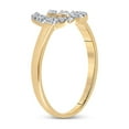thumbnail image 4 of FB Jewels 10kt Yellow Gold Womens Round Diamond Lucky Horseshoe Ring 1/20 Cttw Size 8, 4 of 4