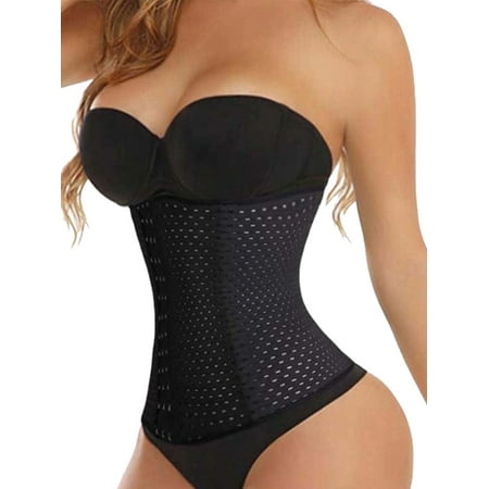 FANNYC Women s Super Firm Shapewear Waist Trainer Body Shaper Tummy Control Corset Girdle Cincher Waist Trimmer Fat Burning Underbust Up To Size 6XL  Black/Apricot