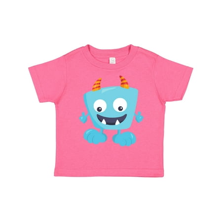 

Inktastic Cute Monster Blue Monster Funny Monster Horns Gift Toddler Boy or Toddler Girl T-Shirt