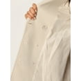 thumbnail image 5 of INSPIRE CHIC Women's Pea Coat Double-Breasted Notch Lapel Mid-Thigh Winter Coat M Beige, 5 of 6