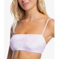 thumbnail image 2 of ROXY Women's Purple Stretch Tie Lined Reversible Strappy Sea & Waves Square Neck Swimsuit Top S, 2 of 3