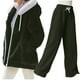 thumbnail image 2 of HongQid Womens 2 Piece Sweatsuit Set Sherpa Winter Coats Fleece Zip Up Jackets Warm Plush Hooded Plus Size Winter Coats Oversized Fuzzy Jackets with Pants, 2 of 9