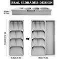 thumbnail image 2 of Cutlery Organizer, Cutlery Rack, 9 Compartment Drawer Organizer, Expandable Plastic Kitchen Drawer Organizer for Cutlery, Drawer Organizer Tray, 2 of 5