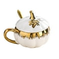 thumbnail image 3 of Ceramic Halloween Pumpkin Mug with Lid, High - Value Coffee Cup for Office & Home Breakfast Use, 3 of 8