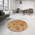 thumbnail image 3 of Ahgly Company Indoor Square Patterned Cantaloupe Orange Area Rugs, 5' Square, 3 of 6