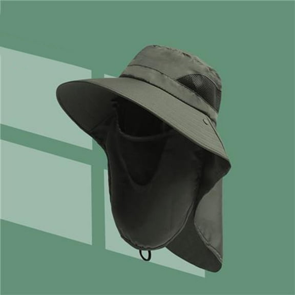 Wancir Fishing Hat for Men,Outdoor UV Waterproof Wide Brim Bucket Hat,UPF50 Sun Hat with Neck Flap