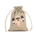 thumbnail image 1 of Home Textile Storage Halloween Drawstring Candy Bag Linen Burlap Pouch for Party Supplies Trick or and Wrapping Solutions, 1 of 5