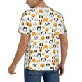 thumbnail image 2 of Lsque Dog Faces Pattern Mens Polo Golf Shirts Funny Graphics Shorts Sleeve Button Shirts Baseball T-shirt-Large, 2 of 7